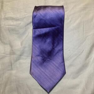 Calvin Klein Purple Stripes 100% Silk Tie